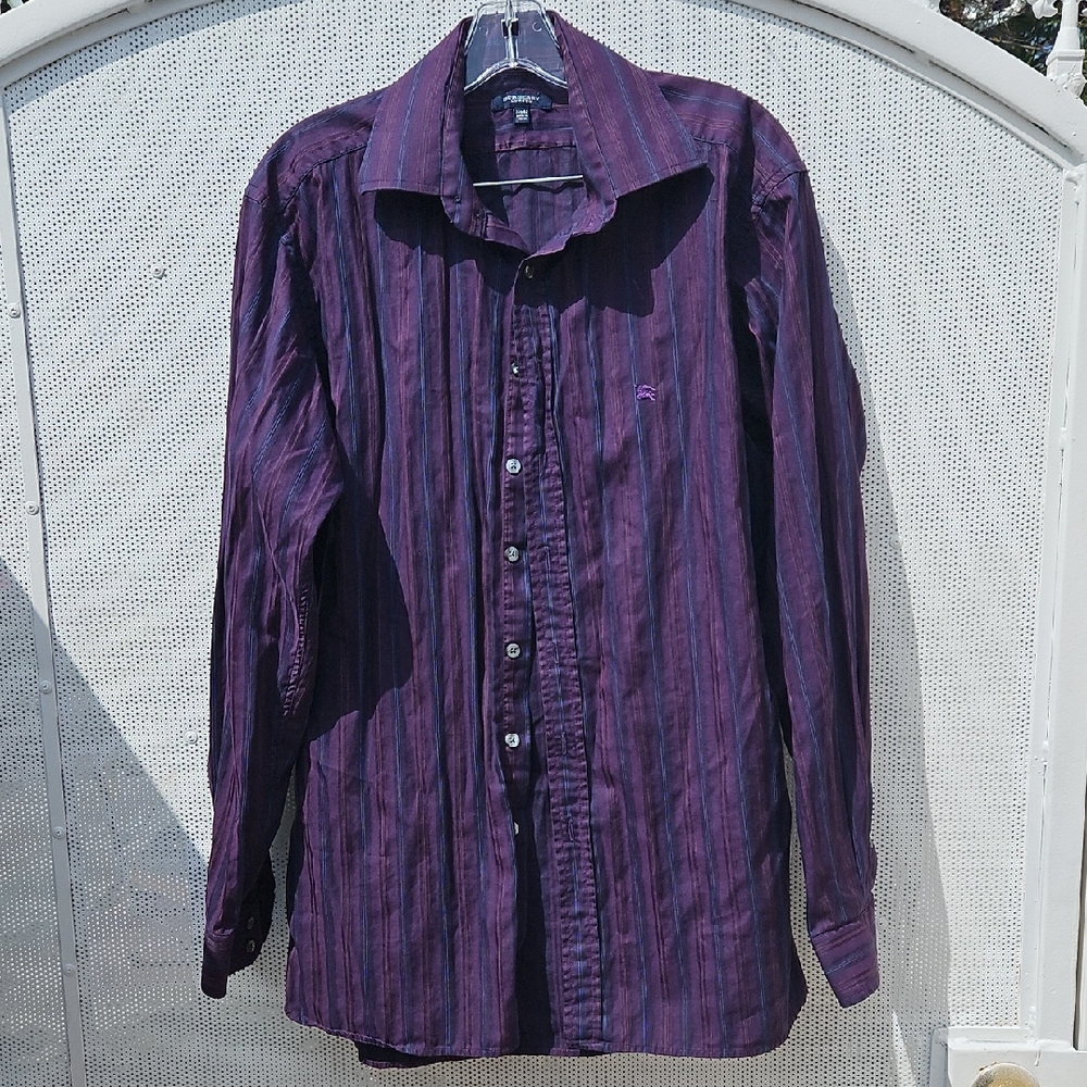 Burberry Purple Casual Button Down Shirt